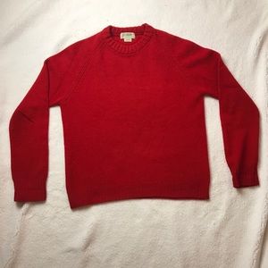 J.Crew 100% wool crewneck sweater red size medium.